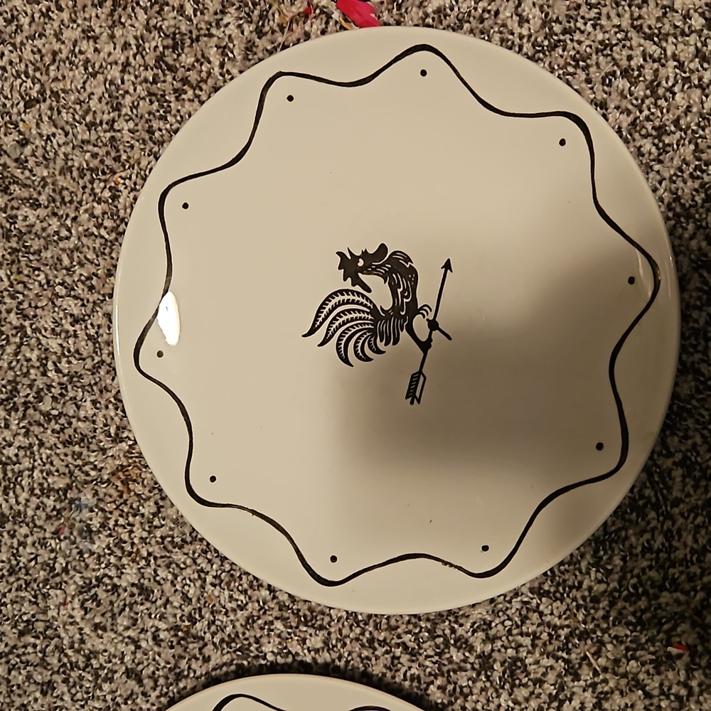 Royal China Inc Rooster Weather Vane set of 2 plates